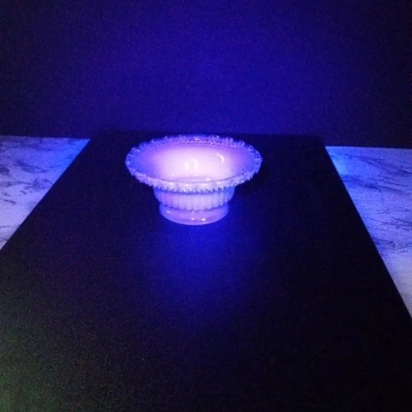 Degenhart Glass Star & Dewdrop Trinket Paperweight Open Salt Vtg - Picture 9 of 9